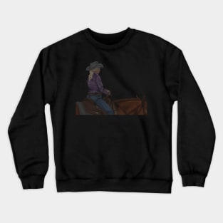 Chestnut Rodeo Horse at the Fairgrounds Decal Crewneck Sweatshirt